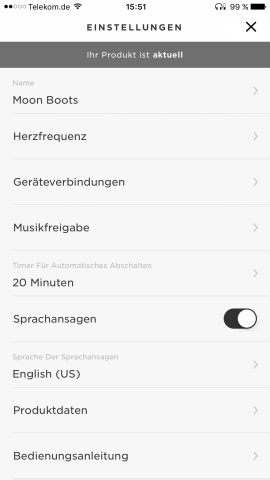 Die Optionen der App sind kurz und sinnvoll gehalten. (Screenshot: Golem.de)